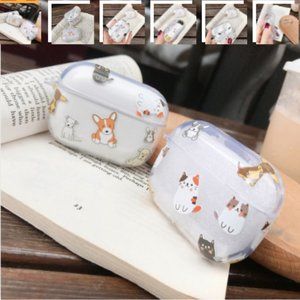 AirPods Pro Soft Transparent Case Cat Print